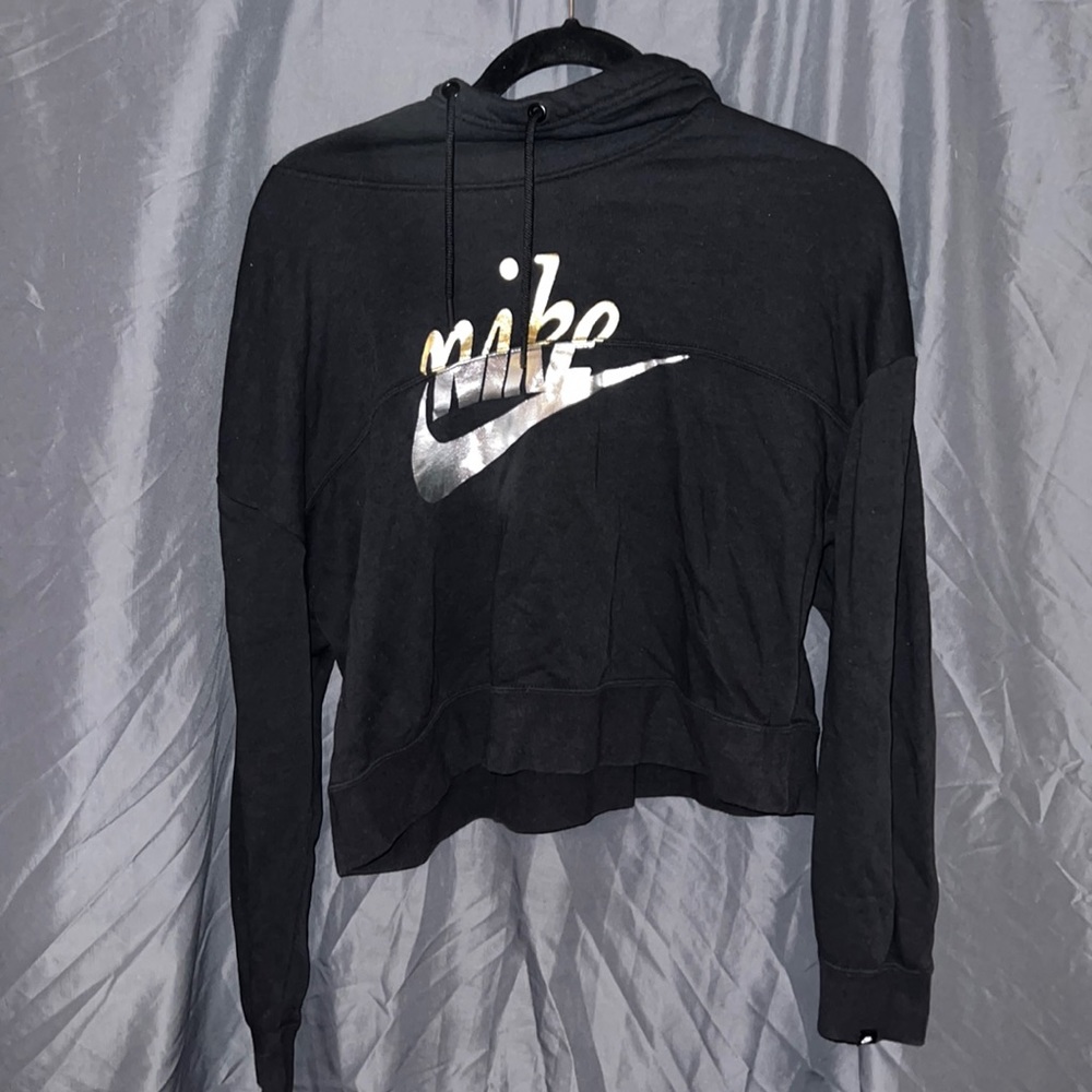 Womens Nike Crop Top black Hoodie